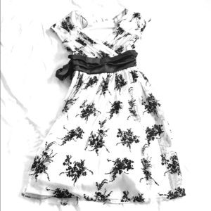 Silver and black cocktail dress